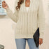 Damen Pullover-Cardigan mit Reißverschluss – Langarm-Sweaterjacke